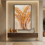 Amber Solstice Flora Hand painted metallic foliage color wall art - Image 5