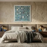 Azure Mosaic – 3D Modern Mixed Media Decor