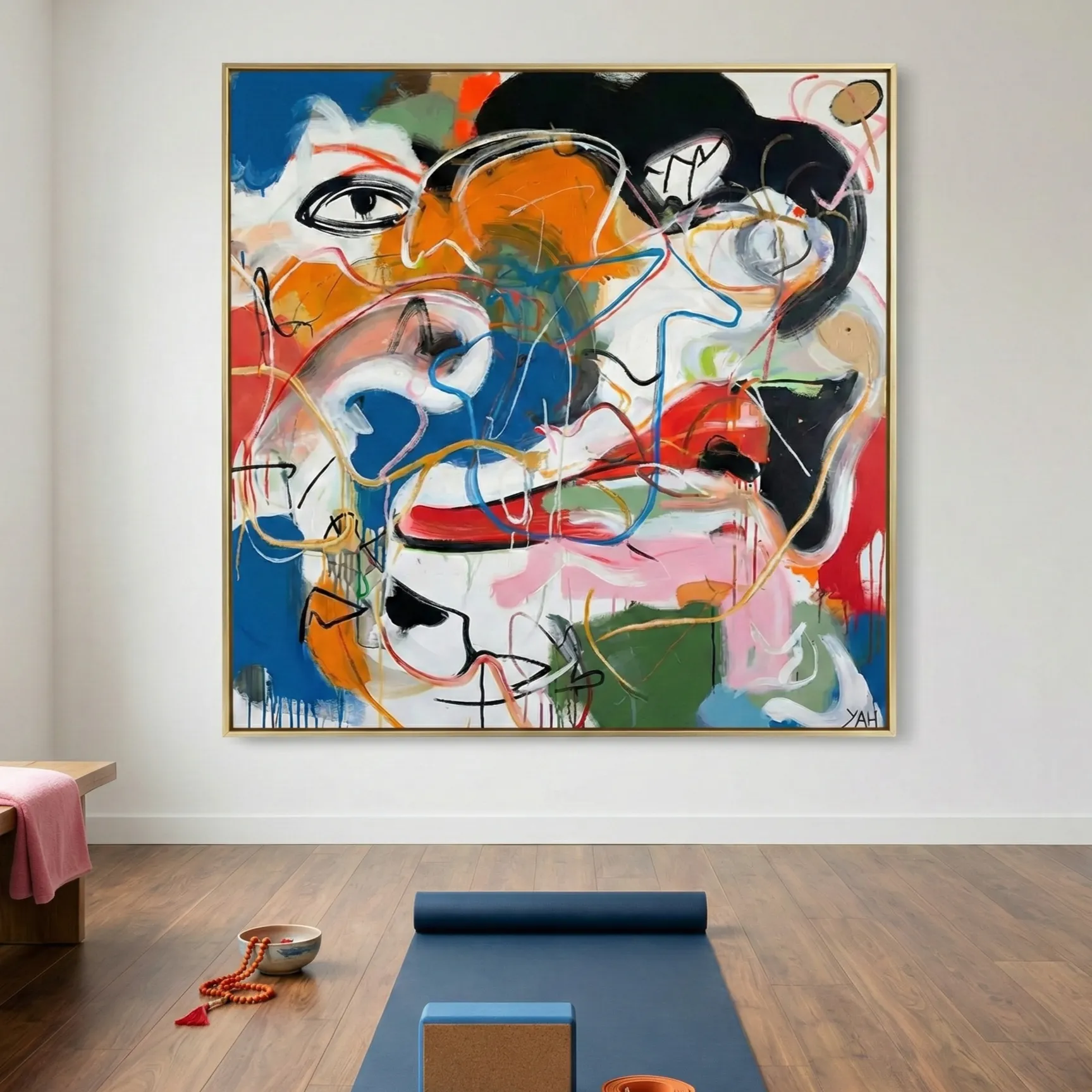 Chromatic Fusion Complex layering of vibrant colors color art wall decor (4) Chromatic Fusion Complex layering of vibrant colors color art wall decor - Image 1