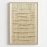 Cream Impasto Relief – Neutral Minimalist Painting Wabi Sabi Wall Art - Image 2