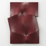 Crimson Relief – Abstract Textured Wall Decor - Image 2