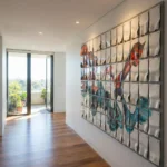 Crimson Tidal Flow – Abstract Textured Wall Decor - Image 4