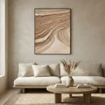 Desert Ripples – Minimalist Textured Wall Decor Wabi Sabi Art - Image 3