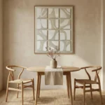 Earthy Grid – Cream & Beige Plaster Decor, wabi sabi wall art - Image 3