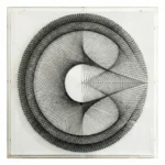 Eclipse in Thread – Contemporary Framed Geometric Art - Image 2