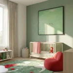 Emerald Horizon Textured green painting with tiny figures Textured art wall decor - Image 3