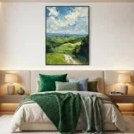 Fresh Horizon Path Dynamic brushstroke scenic artwork color wall art