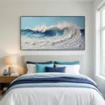 Frosted Tide Thick impasto wave art textured wall decor - Image 4