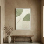 Geometric Plaster Relief – Textured Wall Decor Wabi Sabi Art - Image 3