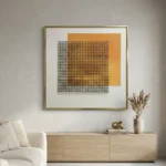 Geometric Shadow Lattice – Abstract 3D Pin and String Wall Art