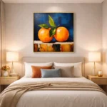 Golden Oranges Rich painterly contrast color wall art - Image 5
