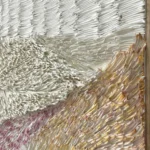 Impasto Terrain – White, Pink, and Gold Wall Art - Image 3