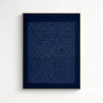 Midnight Horizon Dark blue abstract split composition Abstract  wall art - Image 2