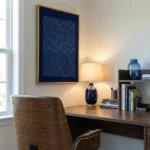 Midnight Horizon Dark blue abstract split composition Abstract  wall art - Image 5