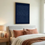 Midnight Horizon Dark blue abstract split composition Abstract  wall art - Image 3