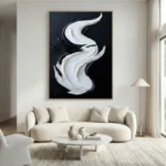 Nordic Horizon Textured neutral landscape layers Contemporary minimal art - Image 4