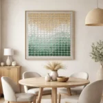 Oceanic Mosaic – Wabi Sabi Textured Wall Decor - Image 3
