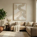 Organic Wave Harmony – Contemporary Neutral Abstract Wall Art - Image 5