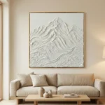 Pristine Ridges – Wabi Sabi 3D Impasto Decor