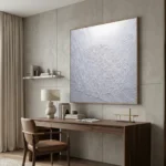 Radial Petals Sculptural white organic layers minimal wall art - Image 5