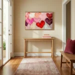Romantic Layers Layered pink and red hearts Abstract wall decor - Image 4