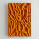 Saffron Surge – Abstract Modern Luxury Wall Art - Image 2