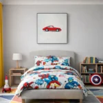 Scarlet Motion – Minimalist Red Sports Car Abstract Wall Art - Image 4