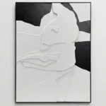 Sculptural Silhouette – Black and White Abstract Interior Decor - Image 2