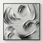 Silent Wave Flow Minimalist monochrome circular motion minimal wall art - Image 2