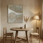 Silver & Gold Flow – Abstract Mixed Media Wabi Sabi Art - Image 3