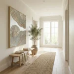 Silver & Gold Flow – Abstract Mixed Media Wabi Sabi Art - Image 5