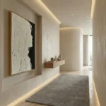 Stark Contrast Profile Black and white textured silhouette color wall art - Image 4