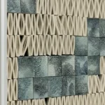 Stone & Fiber Grid – Contemporary Abstract Wall Art - Image 4