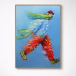 Vibrant Momentum – Abstract Colorful Runner Wall Art - Image 2