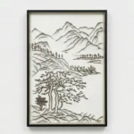 Zen Summit – Minimalist Monochrome Landscape Decor - Image 2