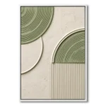Geometric Plaster Relief – Textured Wall Decor Wabi Sabi Art