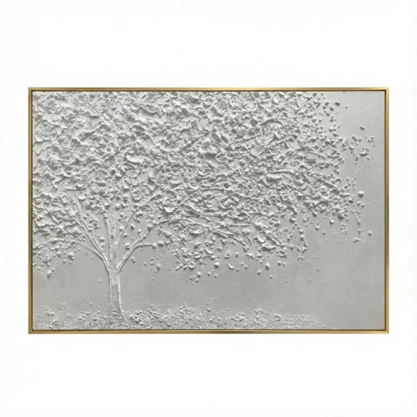 Impasto Plaster Tree – Minimalist Wall Art Wabi Sabi Art