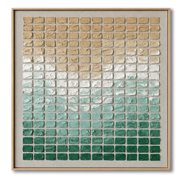 Oceanic Mosaic – Wabi Sabi Textured Wall Decor