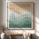 Oceanic Mosaic – Wabi Sabi Textured Wall Decor - Image 2