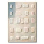 Soft Form Mosaic – Contemporary Plaster Wall Decor wabisabi