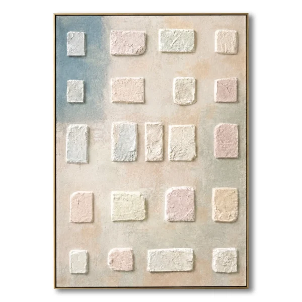 Soft Form Mosaic – Contemporary Plaster Wall Decor wabisabi