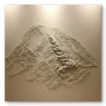 Textured White Mountain – Relief Painting Wabi Sabi Wall Art