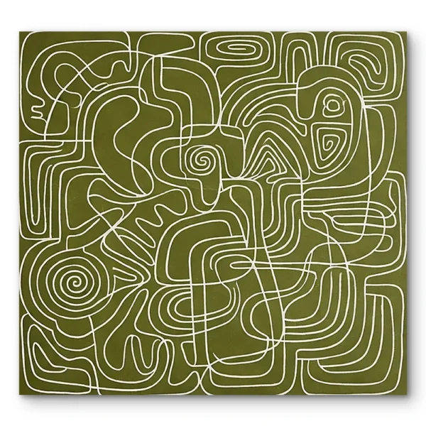 Verdant Labyrinth – Wabi-Sabi Textured Wall Decor