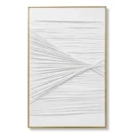 White Textured Waves – Minimalist Relief Wall Decor. wabi sabi wall art