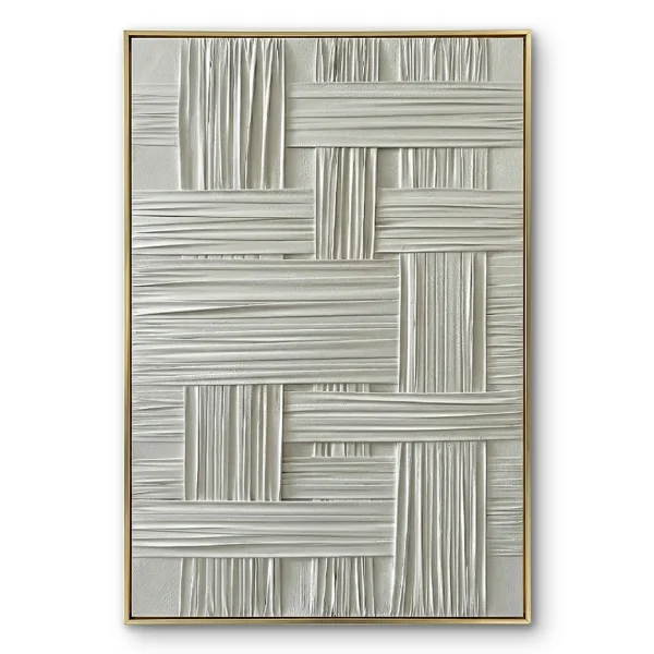 White Textured Waves – Minimalist Relief Wall Decor. wabi sabi wall art