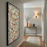 Chromatic Pulse Vibrant multi-color splatter painting pollock wall art - Image 4