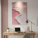 Crimson Tide Textured Seascape Shoreline textured art - Image 3