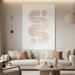 Desert Sand Serenity Soft earth-toned fluid shapes minimal wall art