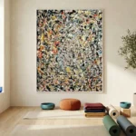 Dynamic Chaos High energy abstract splatter painting pollock wall art