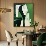 Emerald Muse Textured Figurative Composition abstract art - Image 4